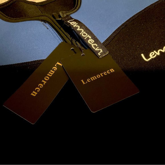 NWT Lemorecn Diving Vest Wetsuit Top Neoprene 3mm Zipper Black Blue XXL - Picture 10 of 13